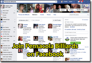 Join the Pensacola Billiards Facebook Page Today!