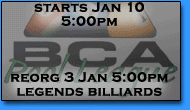 Sunday Mixed BCA 8-Ball League